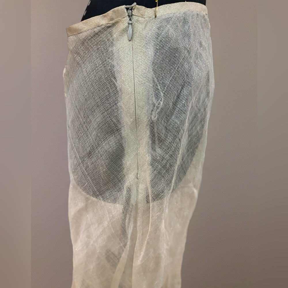Sheer Midi Skirt with Embroidery - Picture 6 of 6